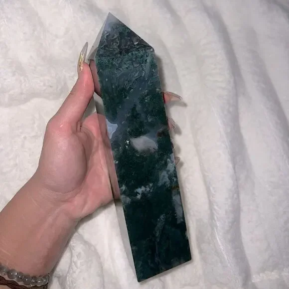 XL Moss Agate Tower